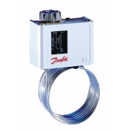 DANFOSS 060L110166 — Реле температуры (термостат) KP 61, IP 30/44, диапазон регулирования -30...15 °C, длина трубки 5 м 060L110166