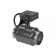 DANFOSS 065N1141 — Кран шаровой полнопроходной JIP WW, DN 100, PN 25, T макс 180 ℃, ручной редукторный привод, корпус — сталь P235GH 065N1141