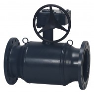 DANFOSS 065N1256 — Кран шаровой полнопроходной JIP FF, фланцевый, DN 200, PN 16, T макс 180 ℃, ручной редукторный привод, корпус — сталь P235GH 065N1256
