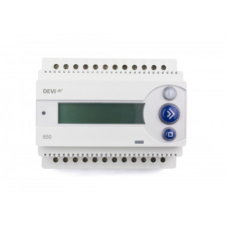 DEVI DEVIreg 850 IV 140F1084 — Программируемый микропроцессорный терморегулятор для систем снеготаяния, с блоком питания 140F1084 DEVI DEVIreg 850 IV 140F1084 — Программируемый микропроцессорный терморегулятор для систем снеготаяния, с блоком питания 140F1084